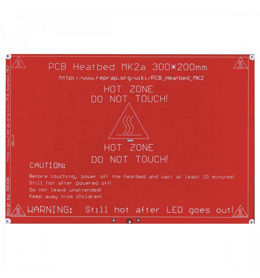 2x MK2A/MK3 Aluminum Board PCB Heatbed Heat Bed 200*300*3mm for 3D Printer